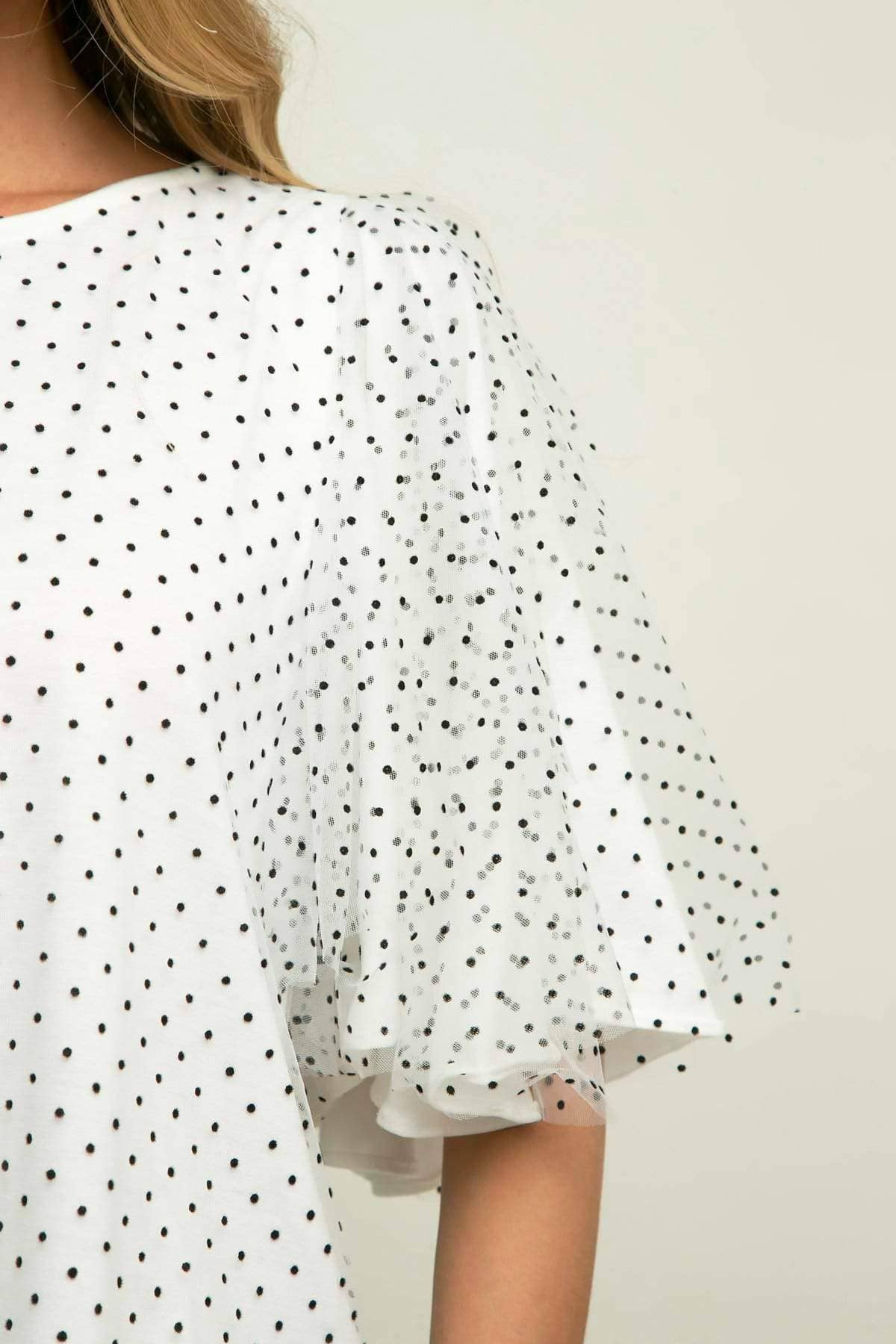 Eva Franco – Großhandel Bluse – Damen – Suri Top - Macaroon Dot Tüll7