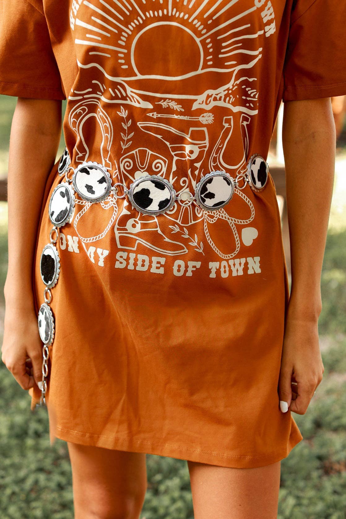 Noir Ceinture Legend' à imprimé de vaches laitières en noir en vente sur Faire