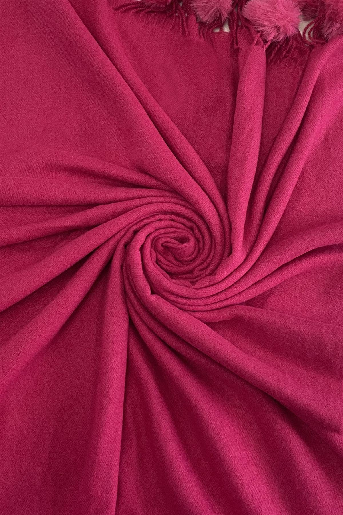 Fashion Scarf World – wholesale Scarf – Women's – Plain Wool Pom Pom Scarf5