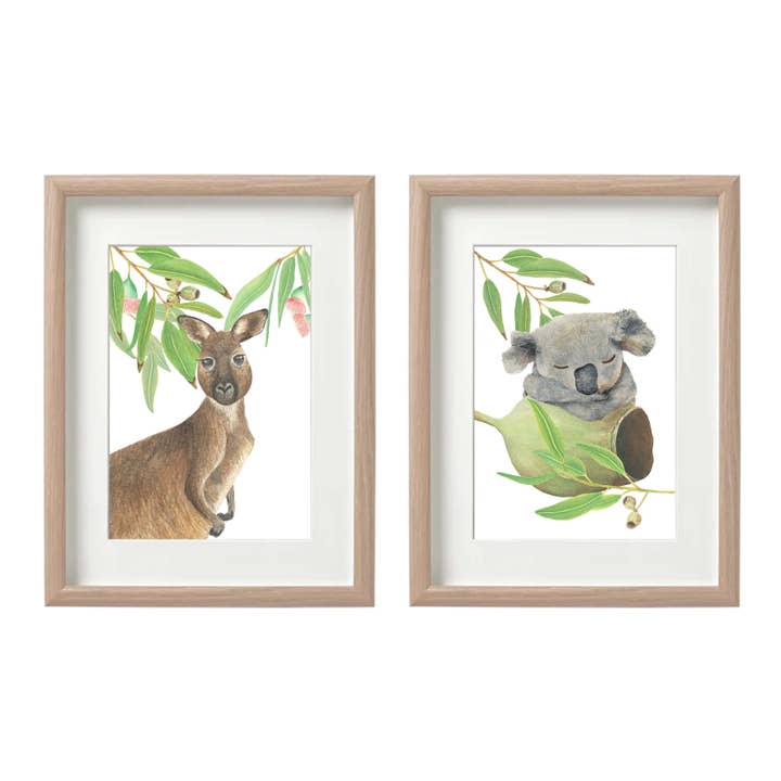 Olicas Art and Design - Wholesale Art print - Kangaroo Watercolour Print A43