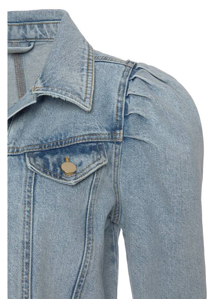 LASCANA Women's Puff Sleeve Denim Jacket##261 for wholesale on Faire