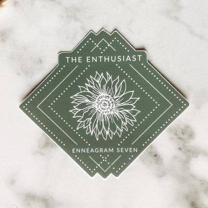Enneagrama Seven - Pegatina floral, apto para lavavajillas. para venta al por mayor de Kara Eads Creates