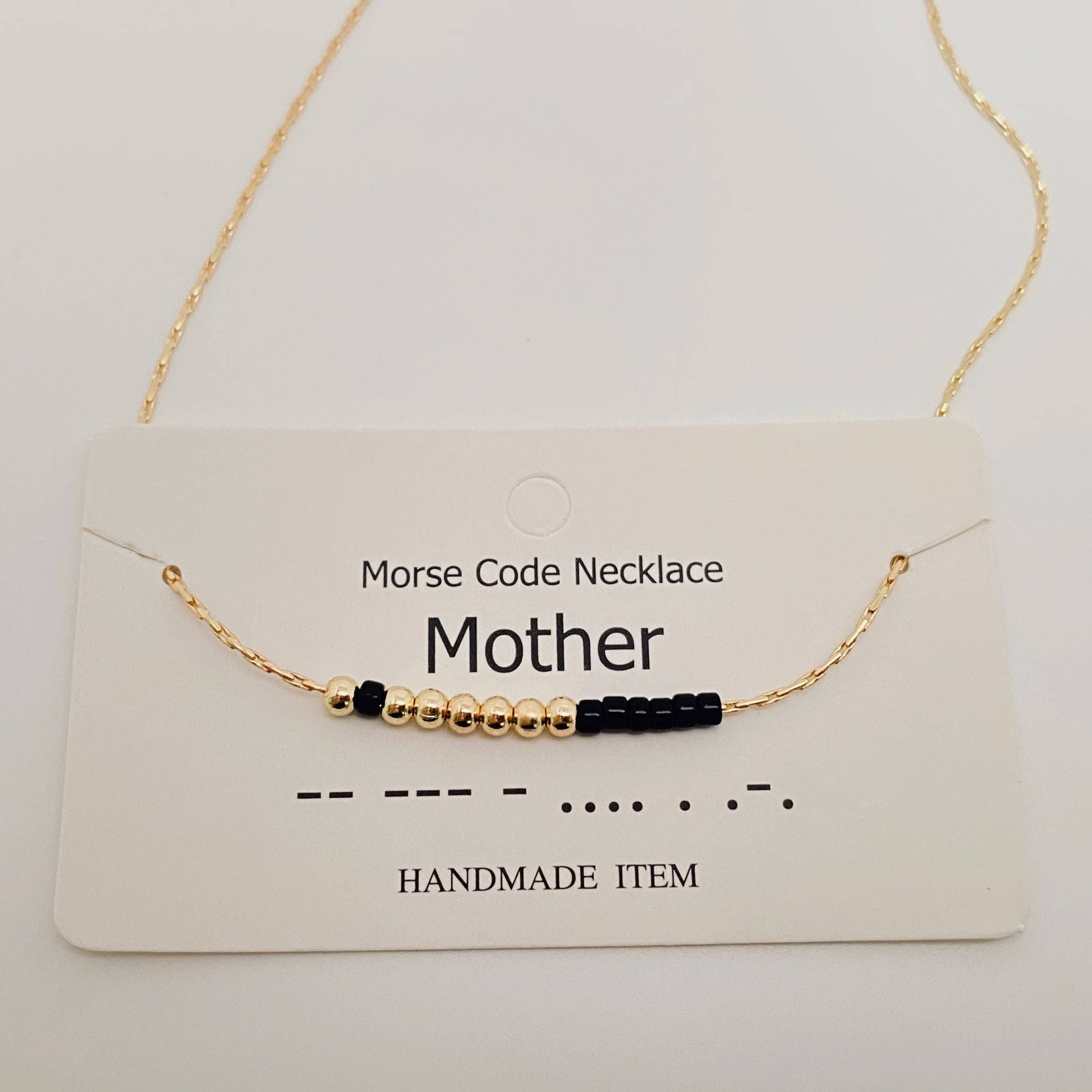 Mio Queena – wholesale Pendant/charm necklace – Personality Handmade Morse Code Necklace with Card5