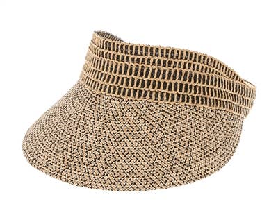 DNMC - Vente Visière – femme - Visière de soleil en paille chinée3