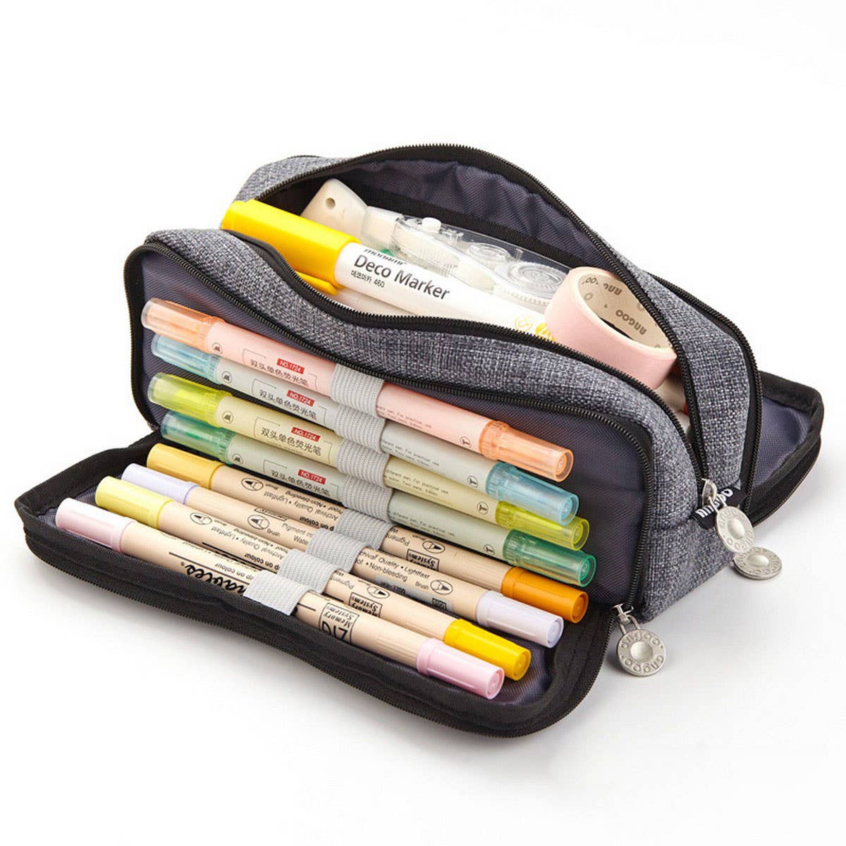 ACCITY - Wholesale Pencil Case/Pouch - DOUBLE LAYER MULTIFUNCTIONAL PENCIL CASE_CWMM19712