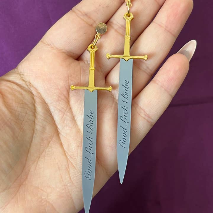 Studio Nena - Wholesale Dangle Earrings - Good Luck Babe Chappell Roan Sword EarringsÂ