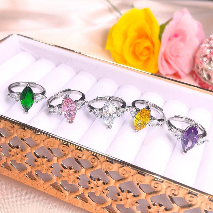 Allure Marquise Fødselssten Ring for engroshandel hos Holicca