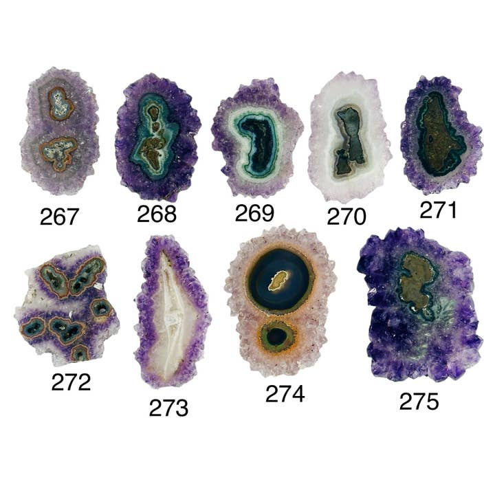 Rock Paradise - Wholesale Spiritual Stone/Crystal - Amethyst Stalactite - Large Crystal Slices - YOU CHOOSE