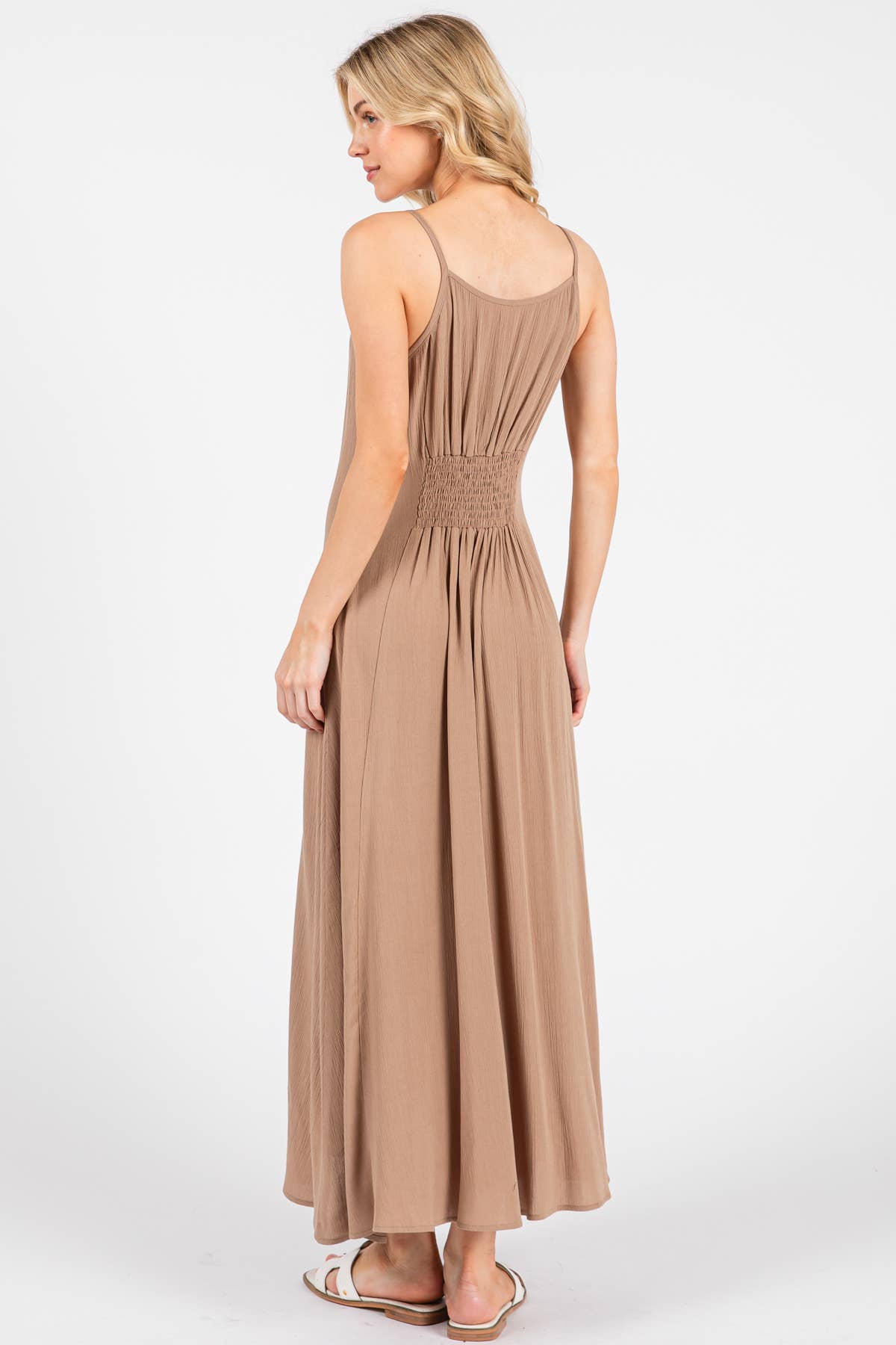 Final Touch - Vente Robe – femme - Robe fluide en mousseline épaisse avec boutons contrastants - ND40209-HV2