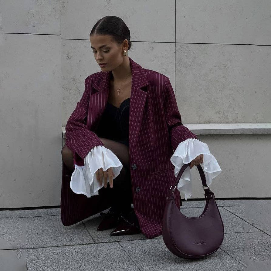 Marayn - Wholesale Blazer - Women's - 2025 NEW Oversized Blazer Chic Stripes Lace and Unique Flair16