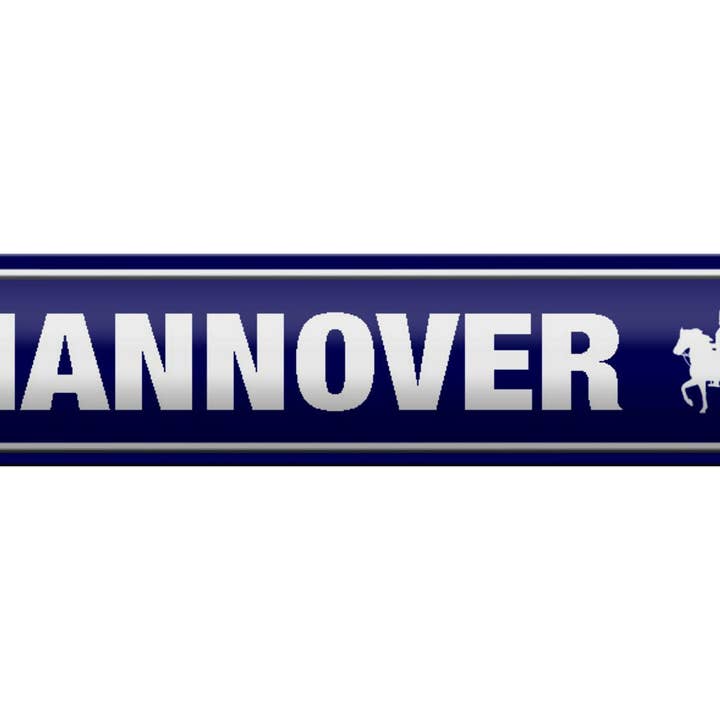 Tinnen bord straatnaambord 46x10 cm Hannover wapenschild metalen decoratief bord tinnen voor wholesale door Femer