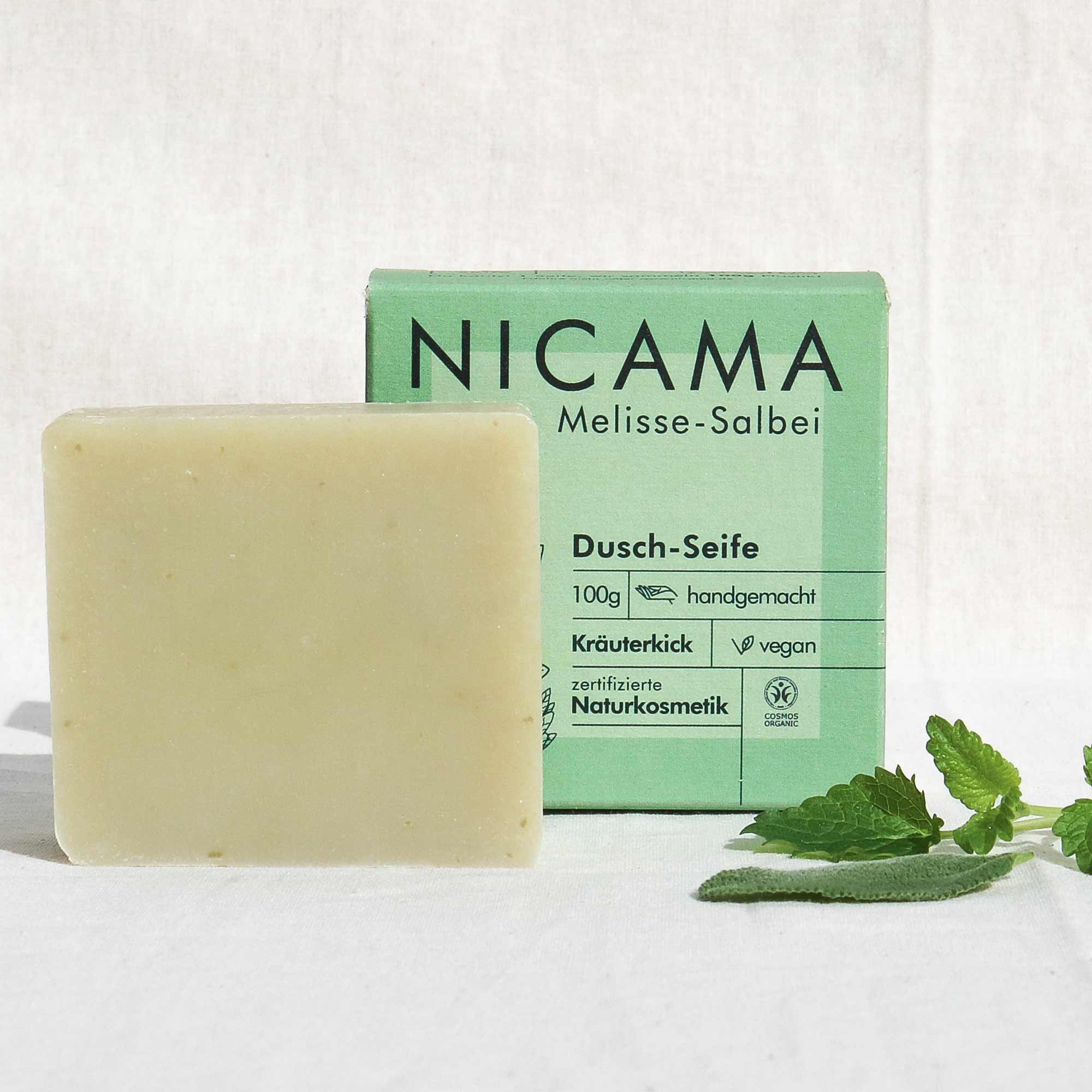 NICAMA - Wholesale Bar Soap - NICAMA - shower soap lemon balm sage2