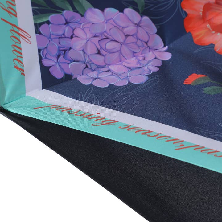 PEACH ACCESSORIES - Wholesale Umbrella - Women's - F975 Blue Chrysanthemum upside down umbrella