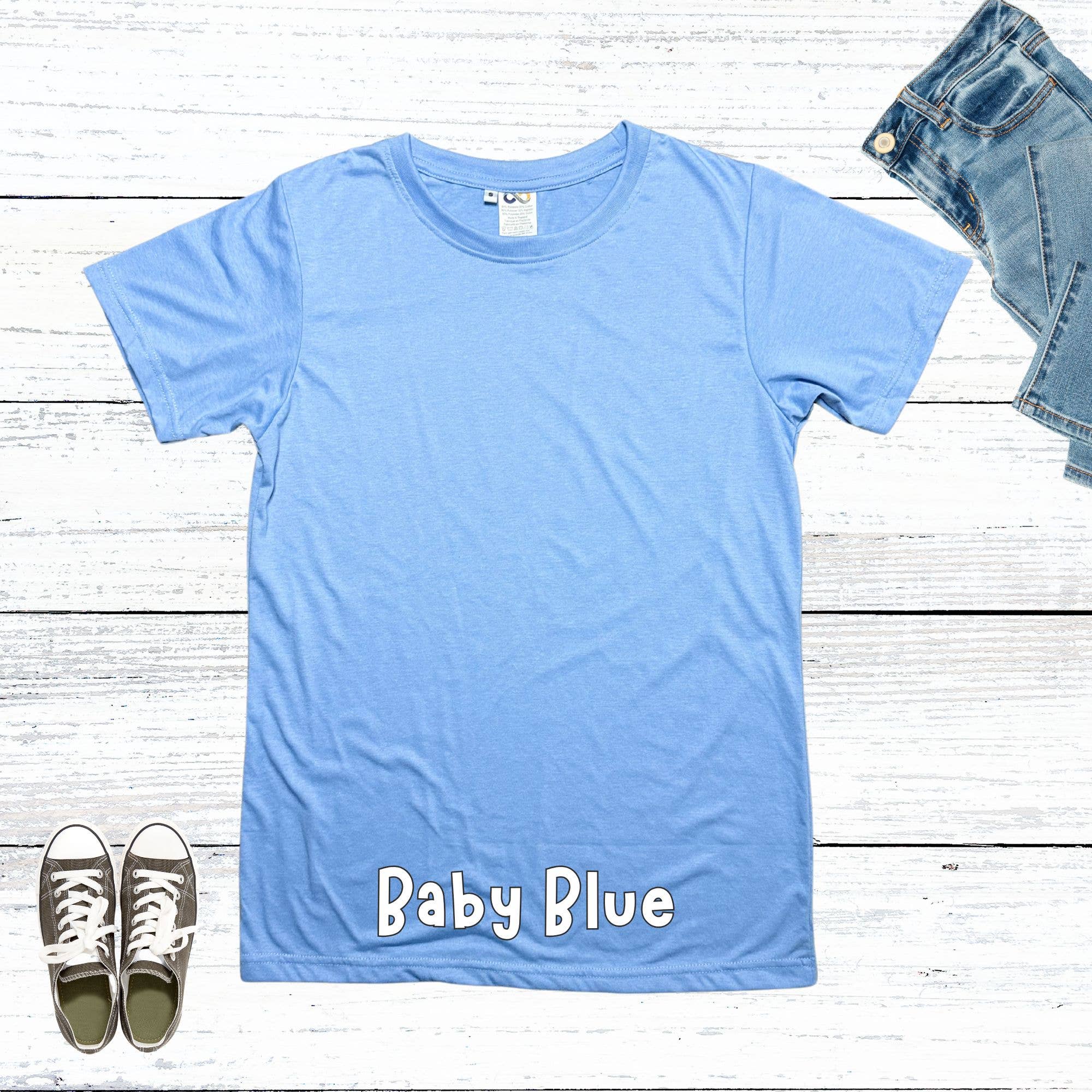 Infinite Sourcing & Trading LLC. - Vendita all'ingrosso T-shirt per sublimazione - Unisex - Maglietta Sublimazione 80% Poliestere 20% Cotone con Sensazione Morbida6