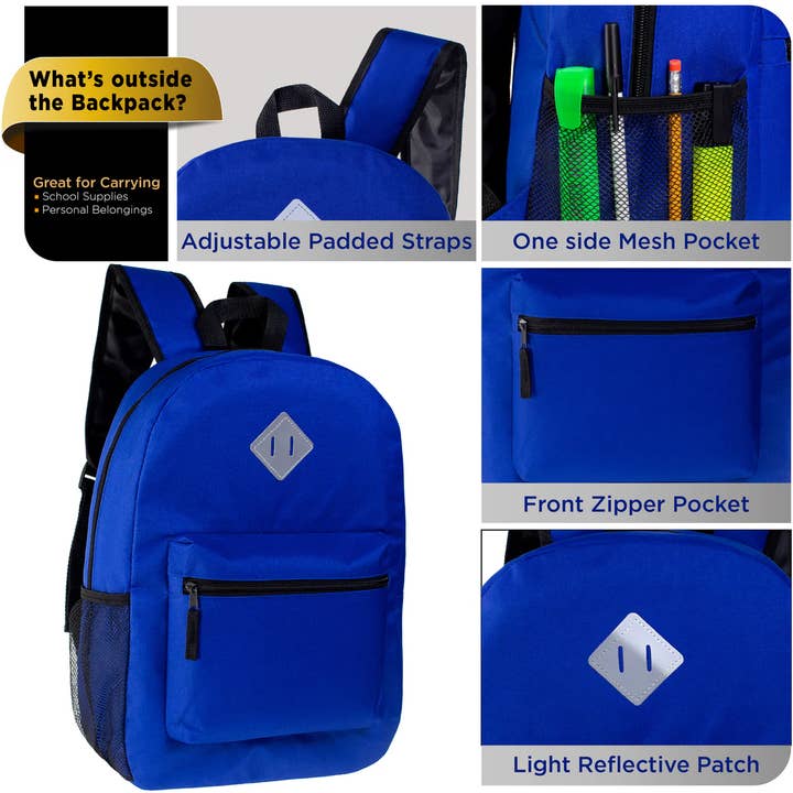 JSBlueRidge Toys - Wholesale Backpack - Kids - 17'' Reflective Back To School Backpacks For Kids3