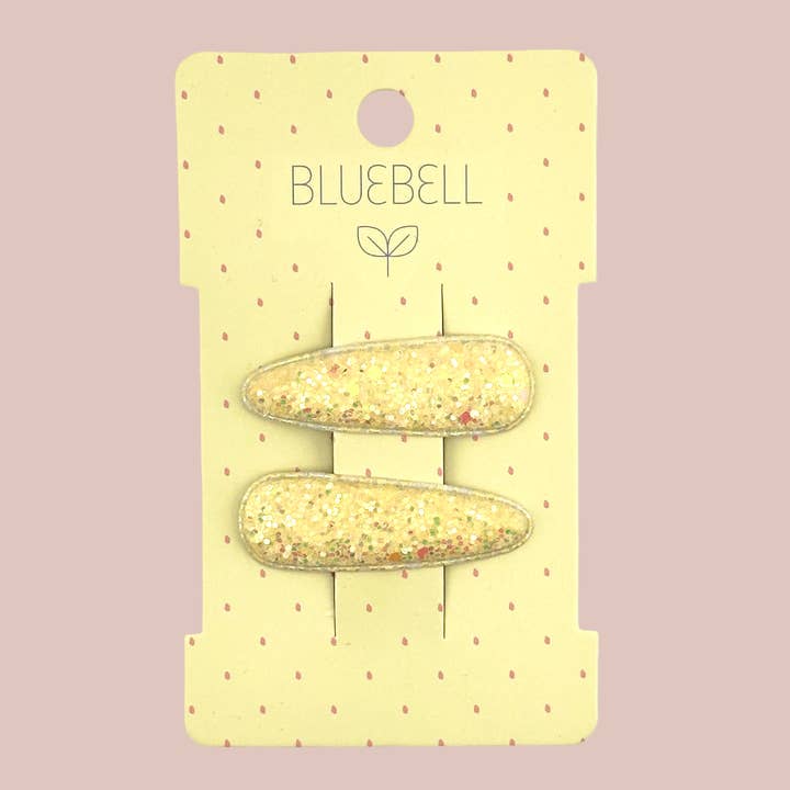 Bluebell Petite - Wholesale Hair Clip - Kids - Cream Glitter Click Clacks