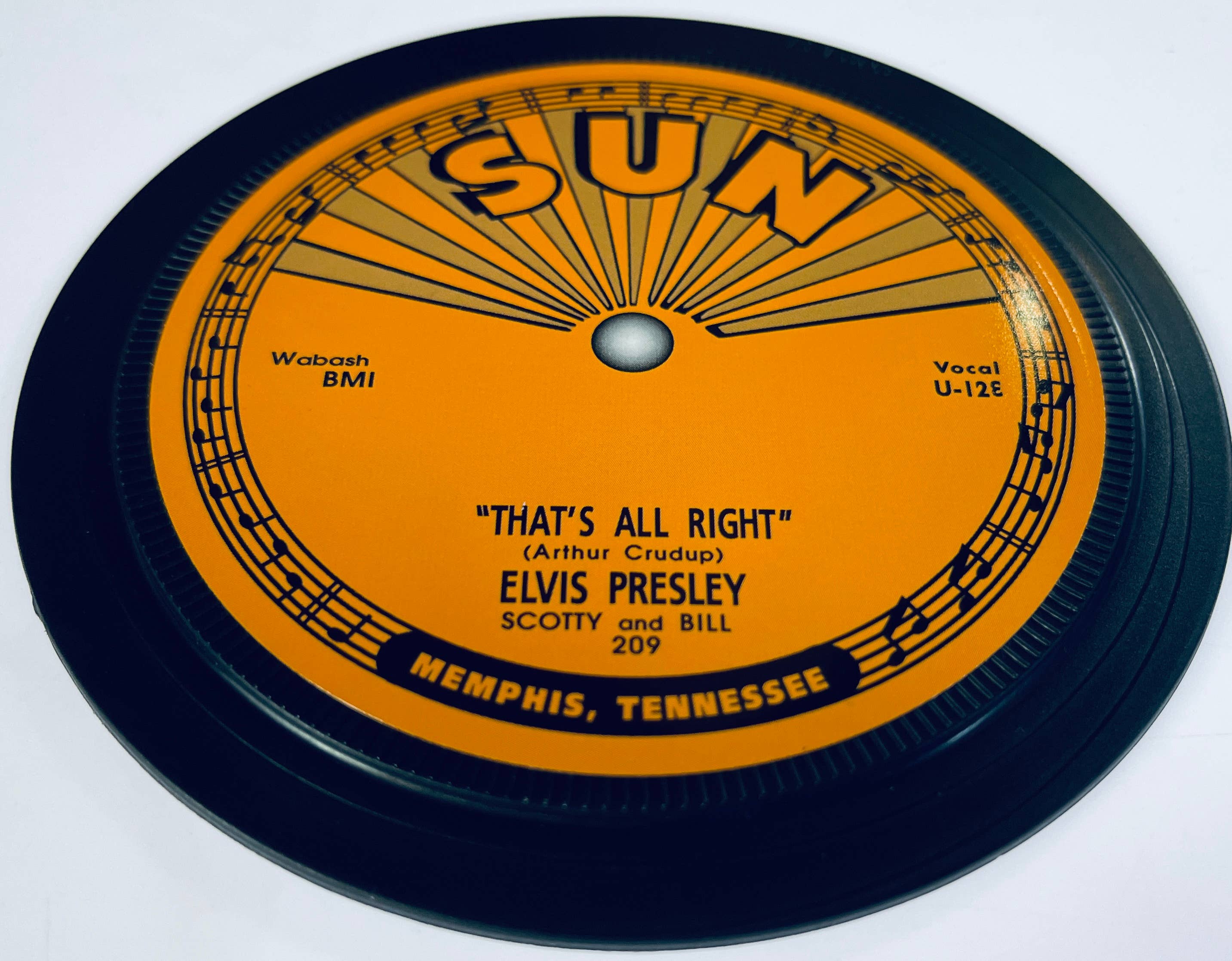 Popsters – wholesale Coasters – Elvis Presley Record label coasters. 5 in a box. Popsters.1