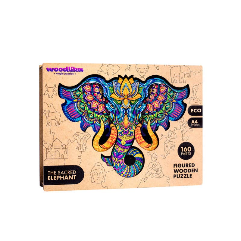 Woodlika - Wholesale Puzzle - Kids - Sacred Elephant Jigsaw Puzzle | Magic Animals2