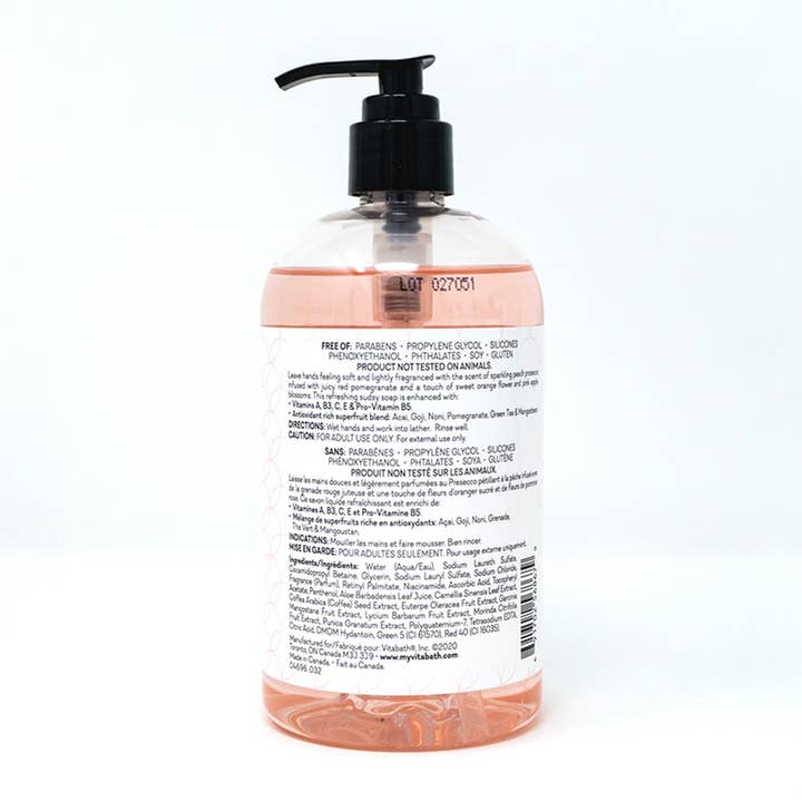 Vitabath - Wholesale Hand Soap/Wash - Pomegranate Bellini Blush™ Hand Soap 16 fl oz1