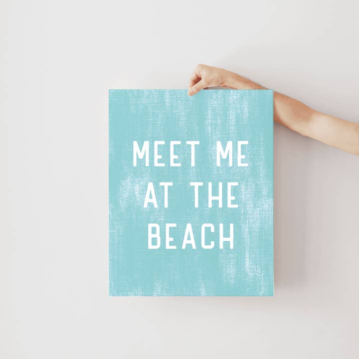 Perfect Day Print Co - Wholesale Poster - Meet Me At The Beach Poster Print, Beach Wall Art Decor