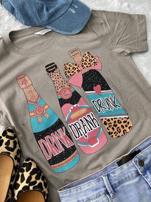 BC Drink Drank Drunk Graphic Tshirt for wholesale by L&B Life