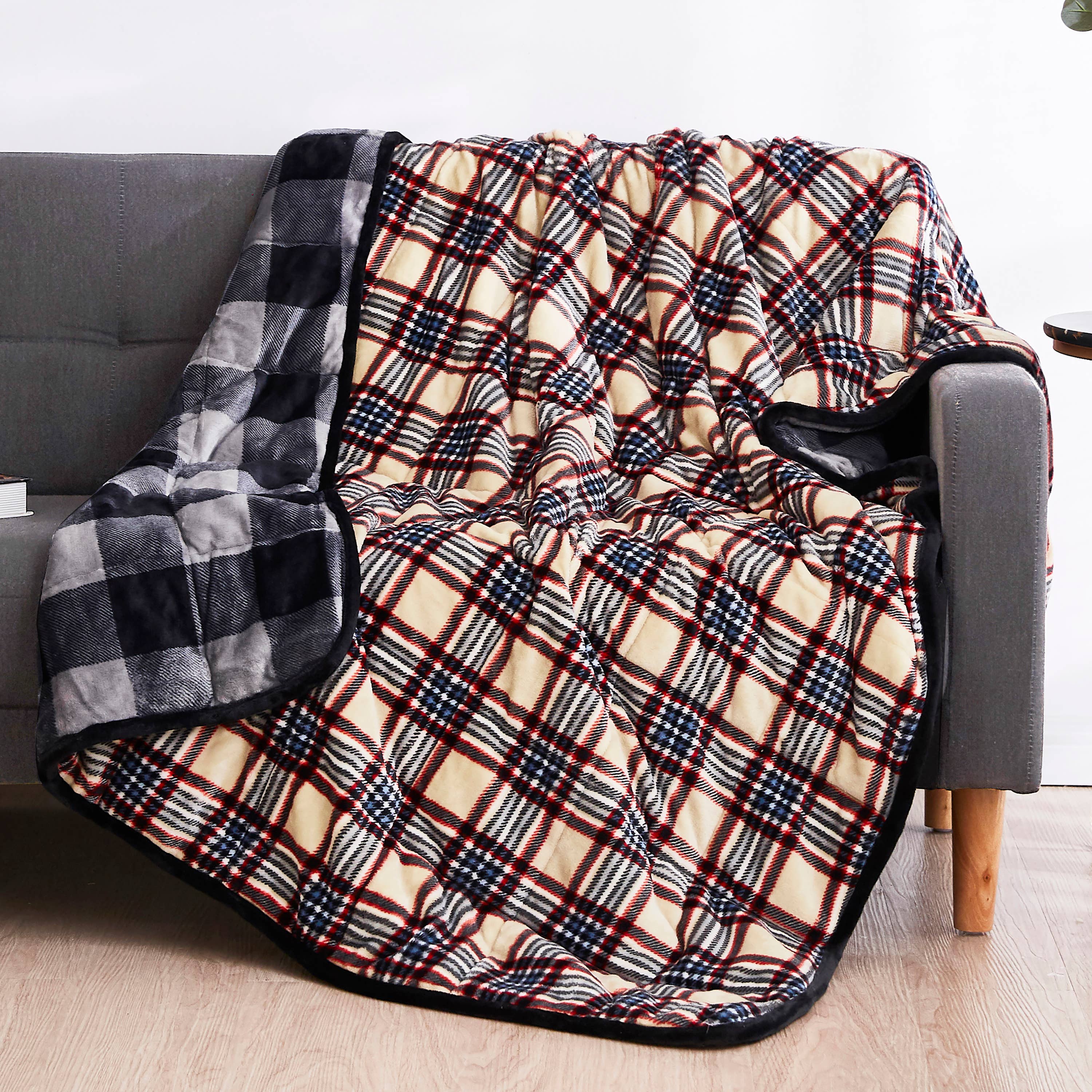 Sutton Home Fashions LLC – Manta para sofá por atacado – Cobertor Ponderado de Veludo a Veludo Dreamnest29