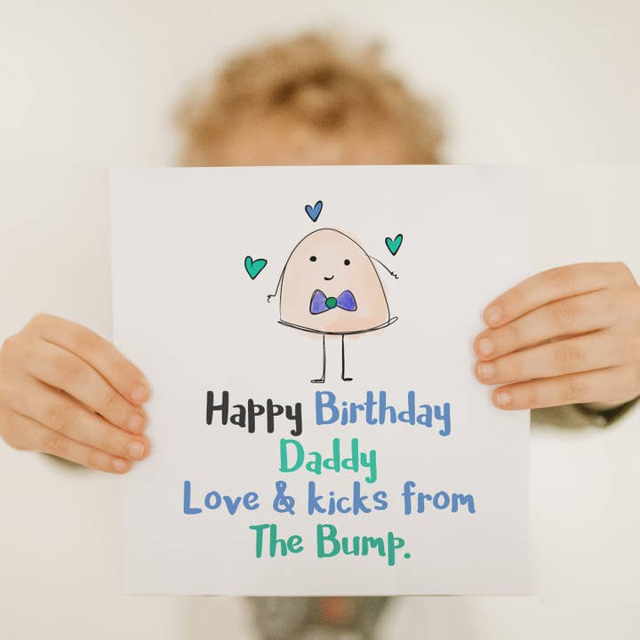 Parsy Designs – wholesale Birthday card – Happy Birthday Daddy Love & Kicks from the Bump Card