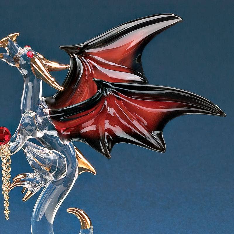 Glass Baron - Venta al por mayor Figura decorativa - D3 993: Dragón con Fuego2