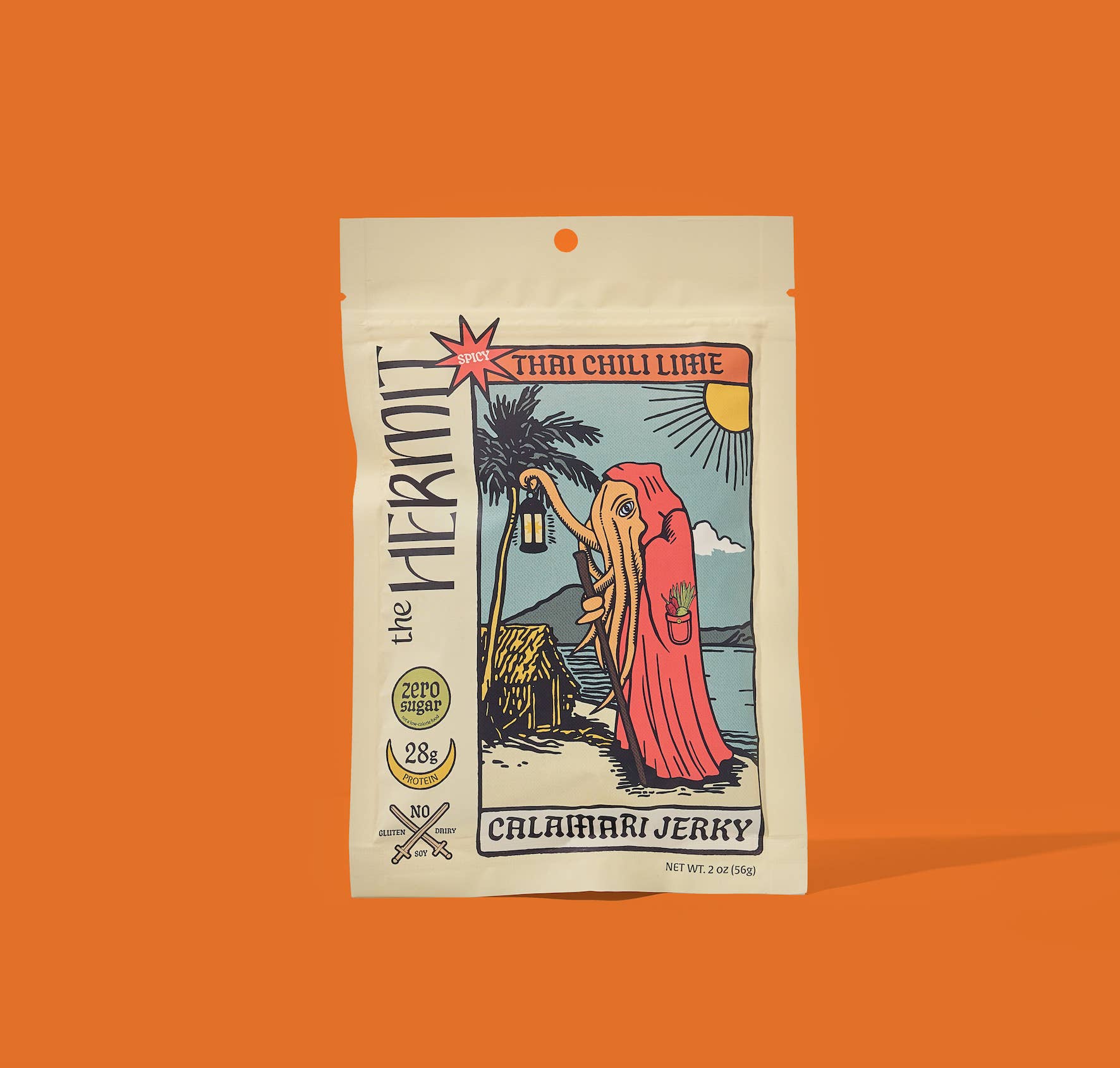 The Hermit Calamari Jerky - Wholesale Jerky - Calamari Jerky - Thai Chili Lime (2oz)