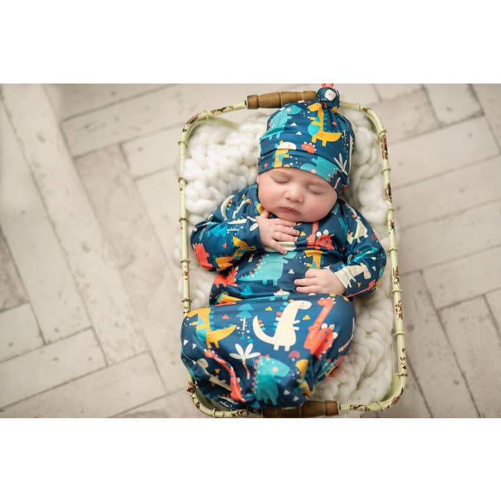 Adorable Sweetness - Wholesale Babygown Set - Baby - Dino Baby Gown and Hat Set
