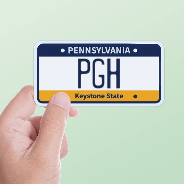 Pittsburgh Bumper Sticker - Pennsylvania License Plate Decal for wholesale by Sentinel Supply