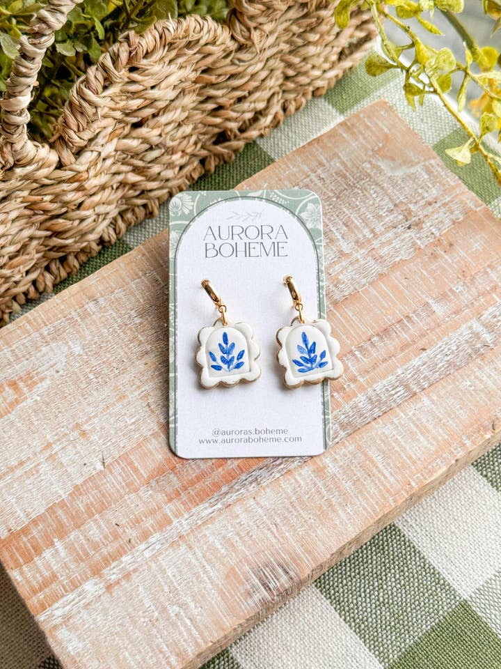 Handbemalte florale italienische Sommer-Ohrringe für den Großhandel von Aurora Boheme