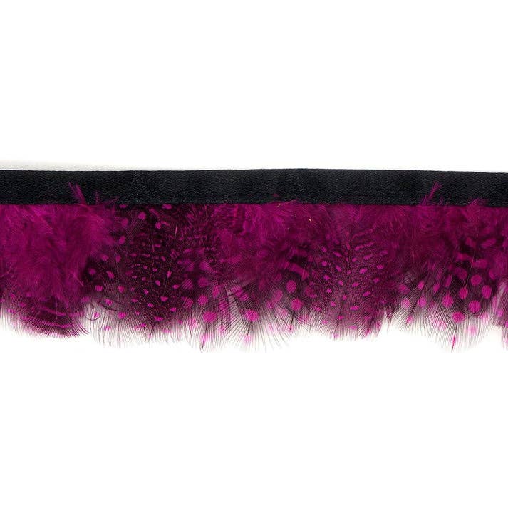 Zucker Feather Products – wholesale Feathers – Guinea Plumage Feather Fringe - Very Berry0