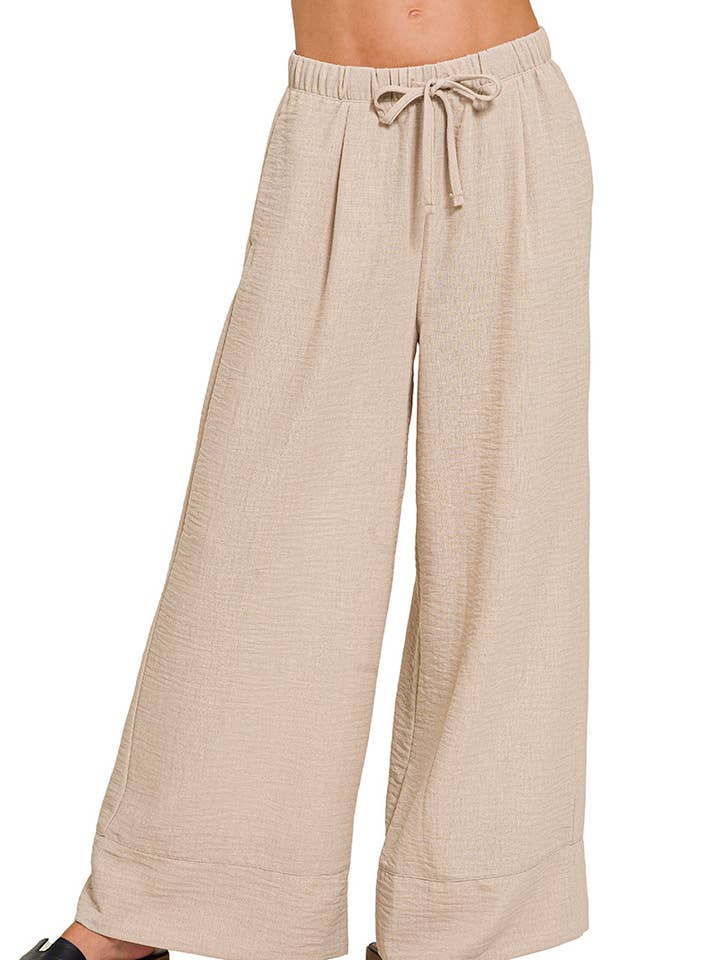 Woven Airflow Drawstring Pants for wholesale by Vanilla Monkey
