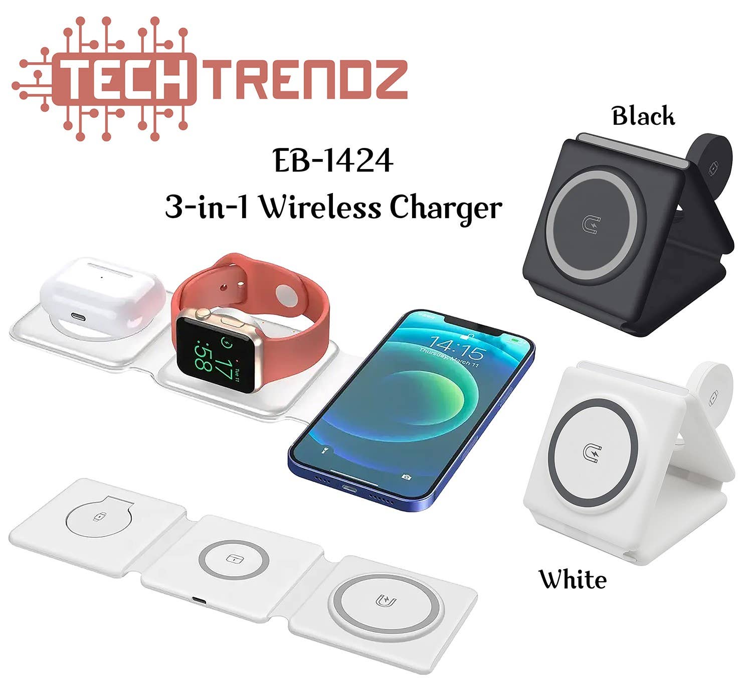 Tech Trendz - Wholesale Charging Dock - 3-IN-1 WIRELESS CHARGER6