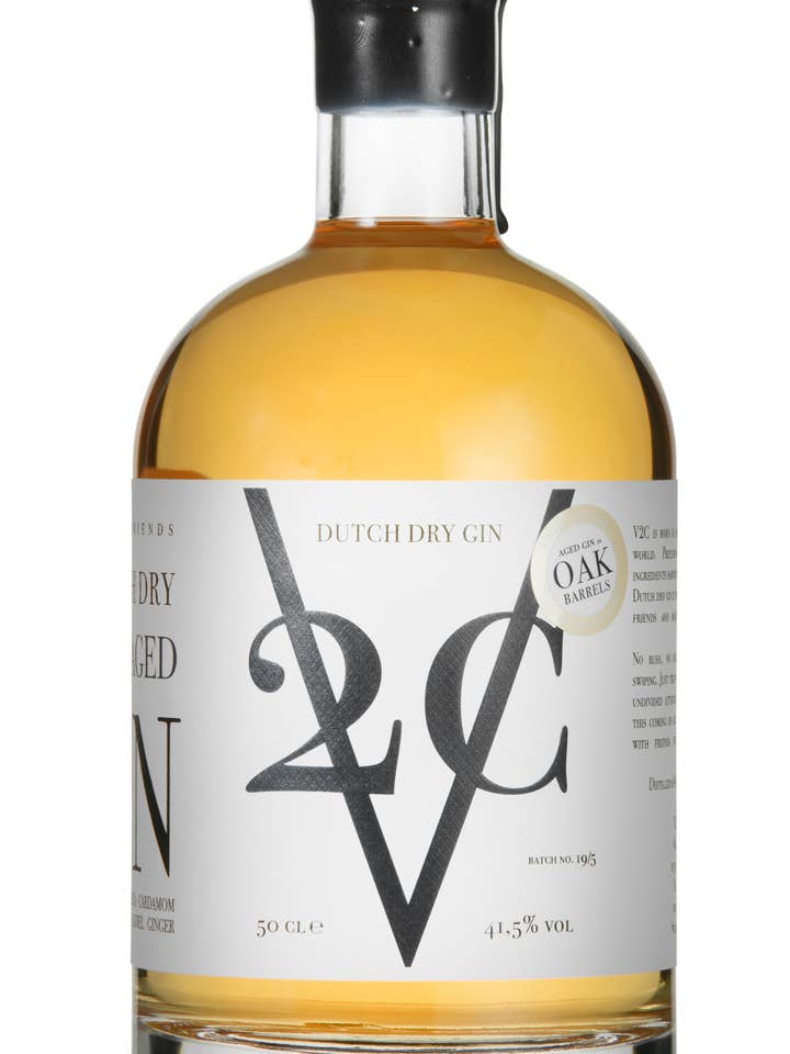 Ginebra añejada en barrica V2C para venta al por mayor de V2C Dutch Dry Gin
