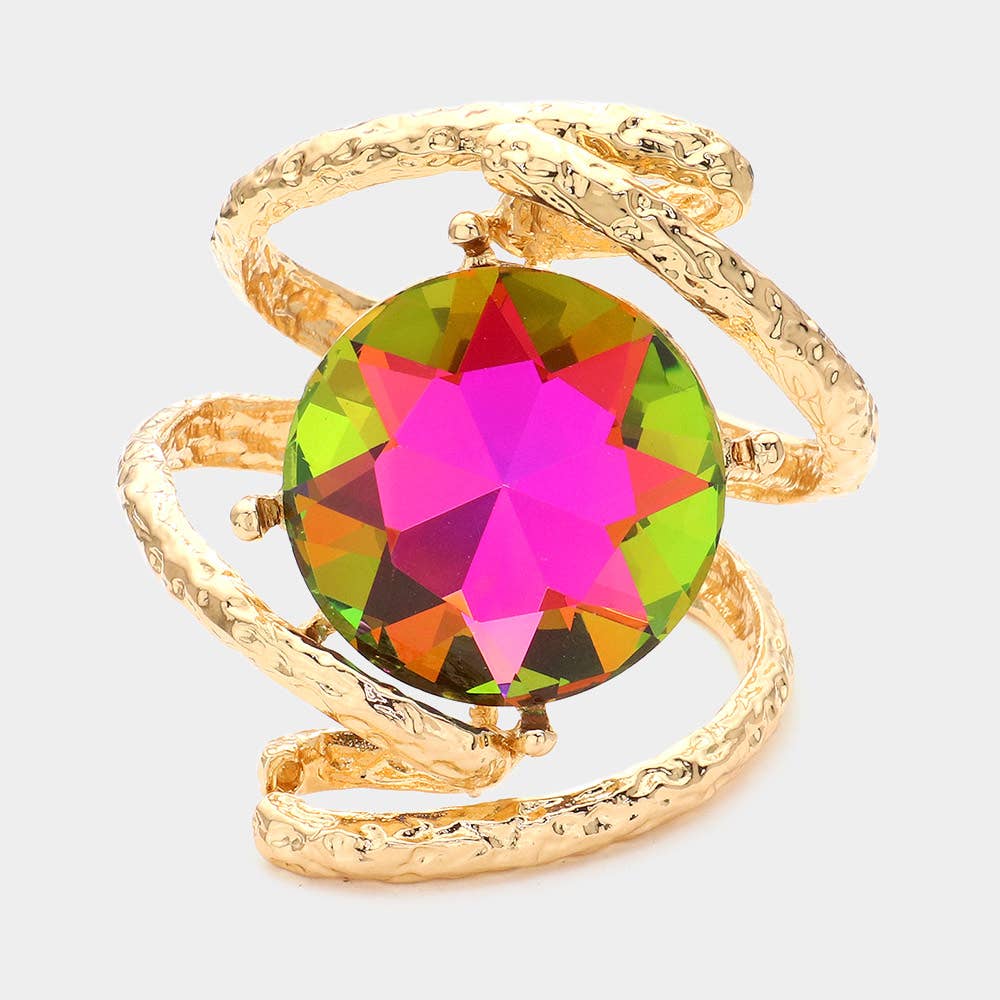 Sensibling Corp. – Großhandel Manschettenarmband – Rundes Armband mit Scharnieren aus Glaskristall5