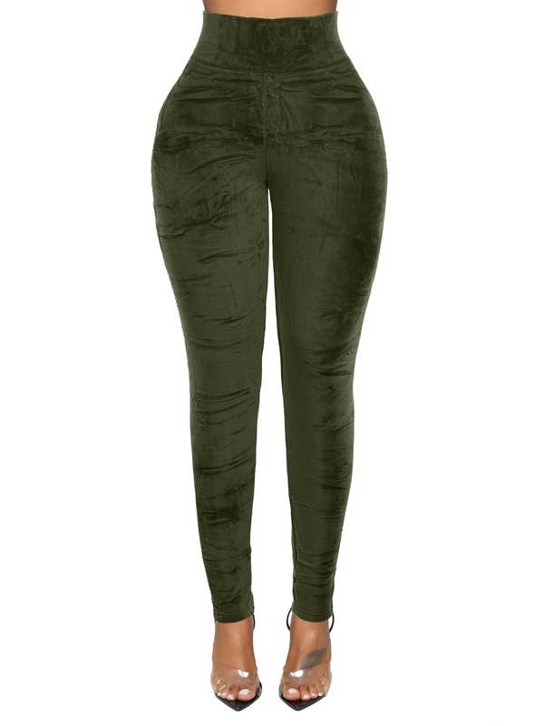 5besties inc - Venta al por mayor Leggings modernos - Mujer - Leggins de cintura alta de terciopelo con forro polar6