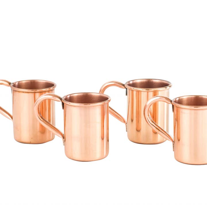 Copper Mug Company - Wholesale Shot Glass - Roosevelt Mini-Shot: 2oz Moscow Mule Copper Shot Glasses Set0