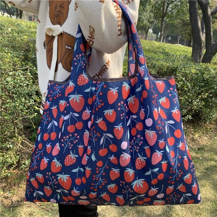 Foldable Printed Shopping Tote Bag for wholesale by FurDecoration