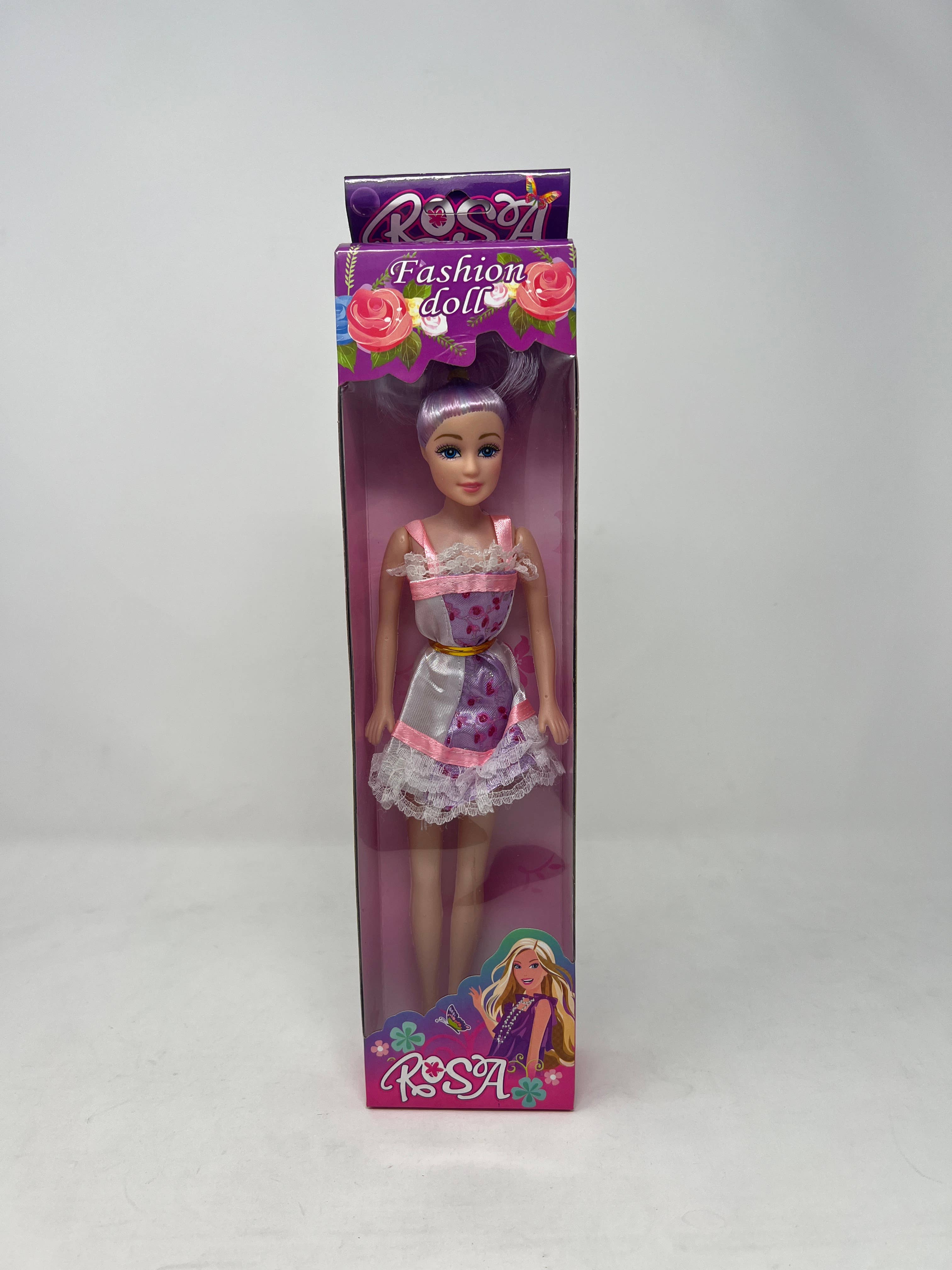 USA HomeMax - Wholesale Toy Set - Kids - Fashion Doll Rosa, Blue Eyes, Purple Hair Assorted Dresses6