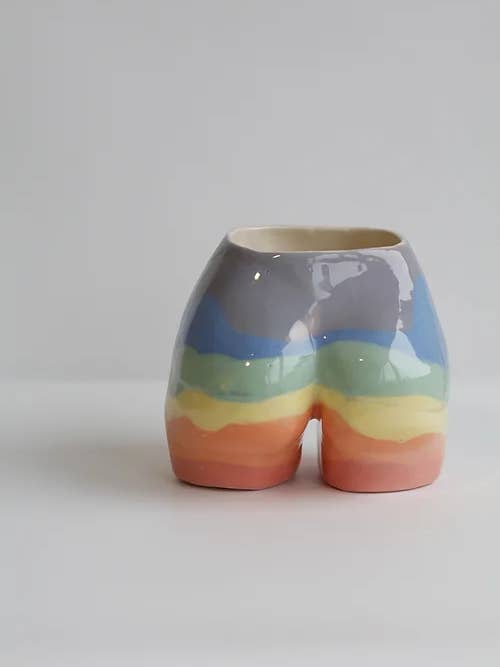 Jarrón Venus con capas de arcoíris para venta al por mayor de Vivas Ceramica