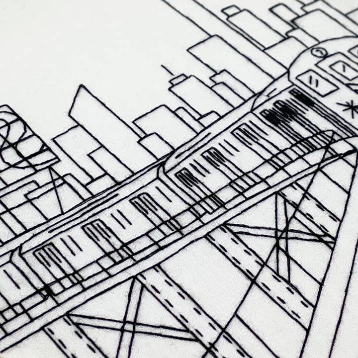 Embroidery and Sage - Wholesale Embroidery/Cross Stitch Supplies - New York City Subway - embroidery kit