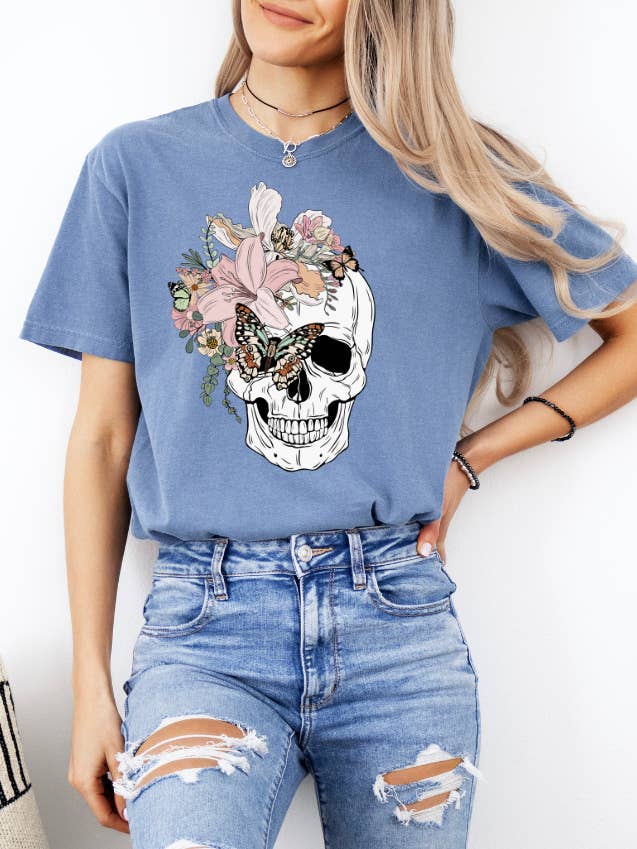 T-Shirt mit Totenkopf und für den Großhandel von CMD Wholesale