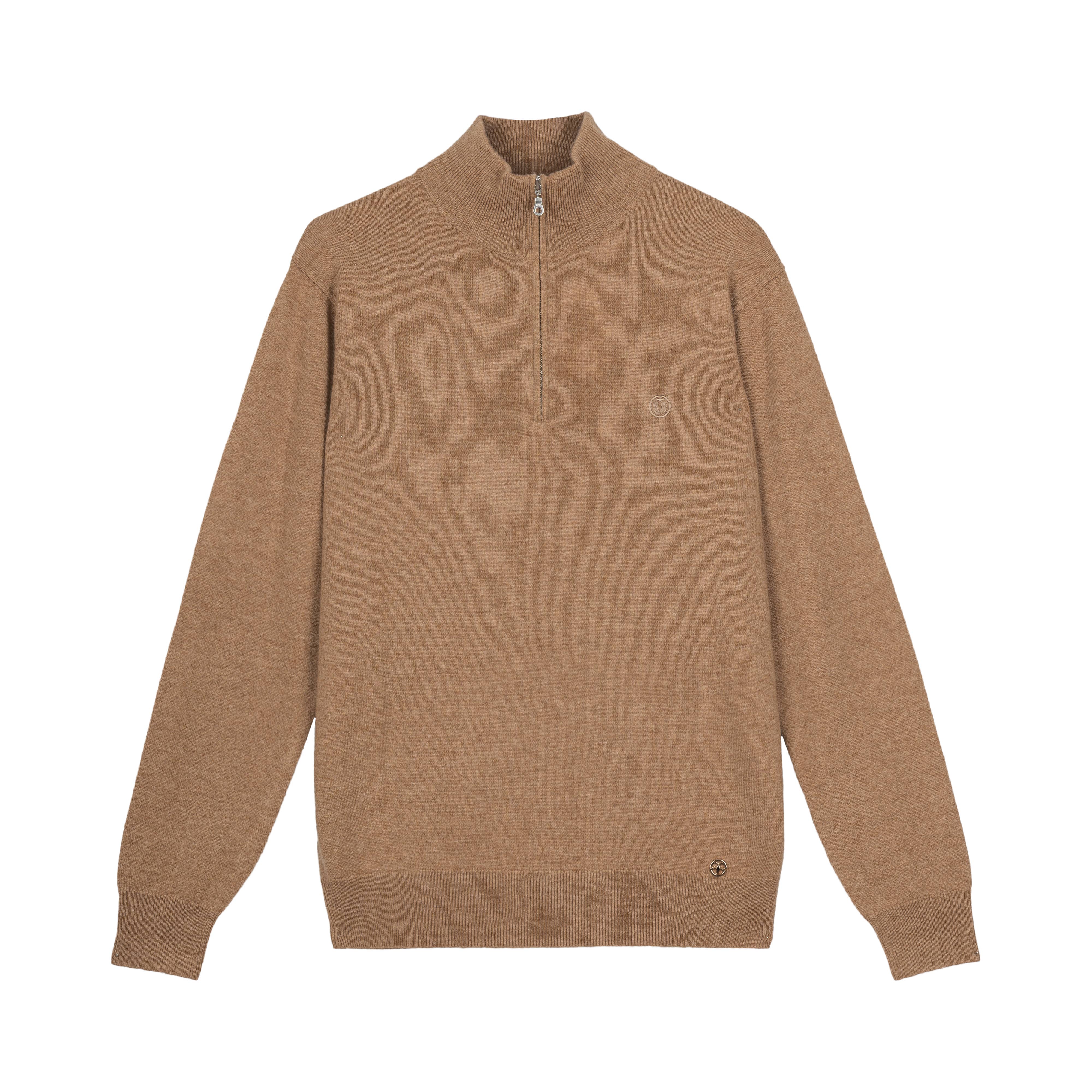 Bel Cashmere S.C. - Wholesale Sweatshirt - Men's - Men’s Zip-Up Cashmere Sweater – Camel2