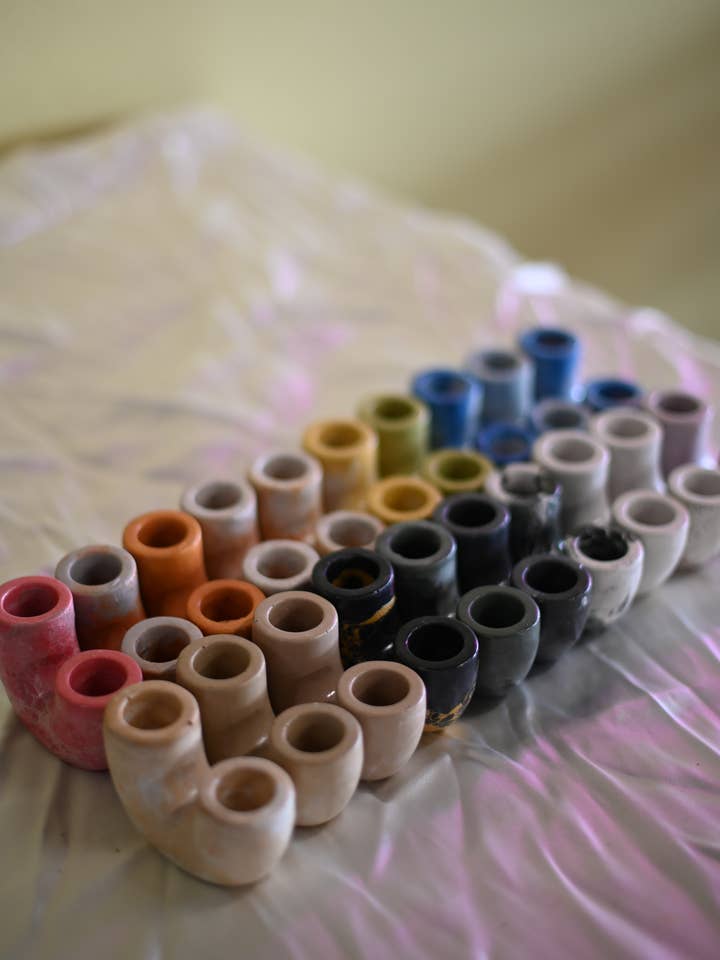 Portacandele Noodle | Home Decor Collezione Concrete per la vendita all'ingrosso da parte di Decor Ate Me Studios - Home & Candles