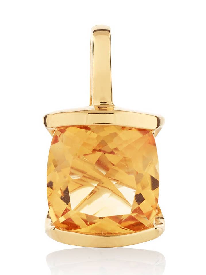 Infinity Gold Pendant With Citrine for wholesale by Manja