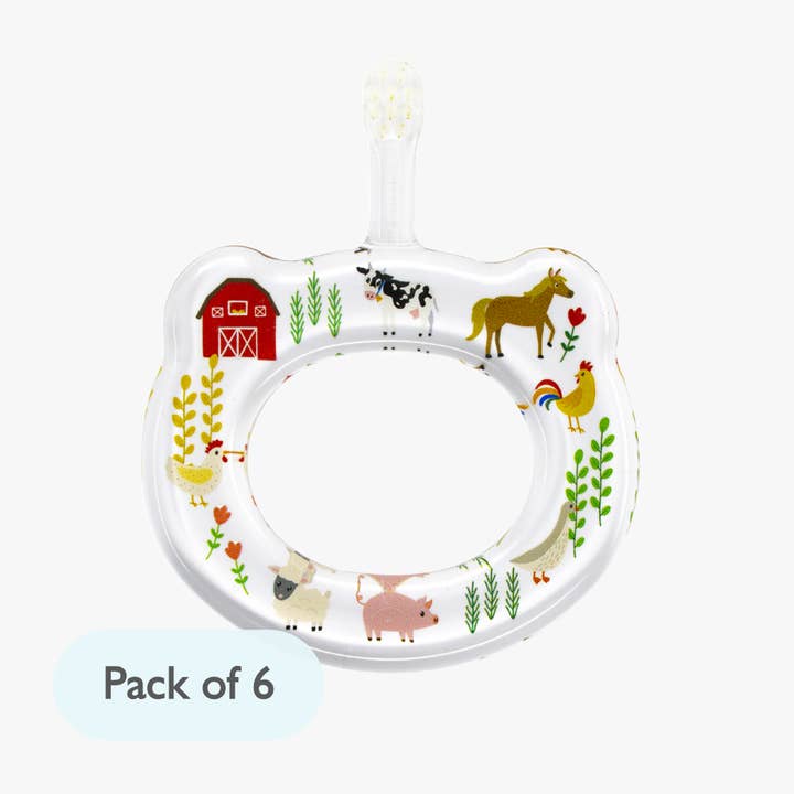 Baby Training Toothbrush - Farm Animals | 6 Individual Packs for wholesale by HAMICO -Innovative Toothbrush