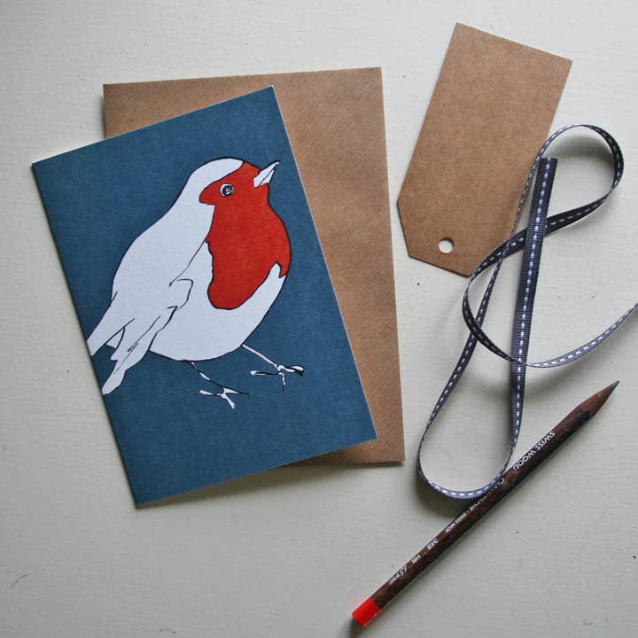 Cartolina pettirosso per la vendita all'ingrosso da parte di Cluck Cluck!