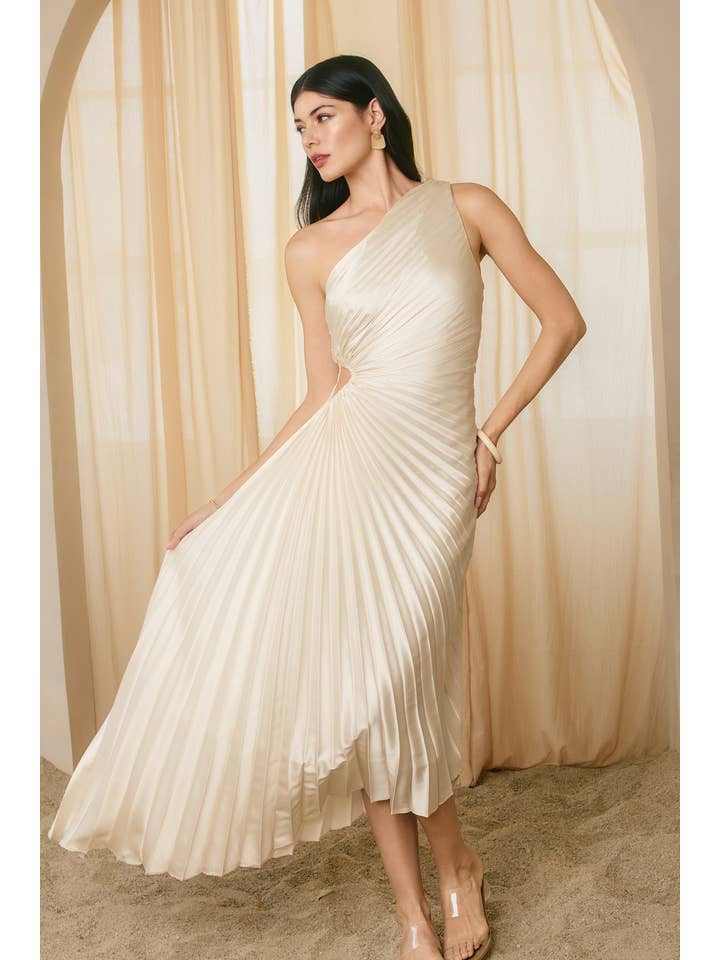 Dress Forum - Wholesale Dress - Women's - Olympia Asymmetrical Pleated Maxi Dress (1)72